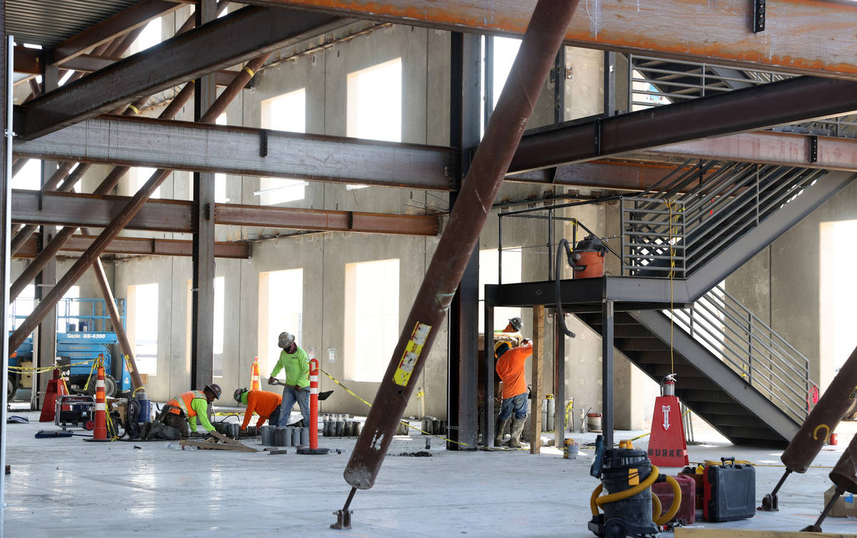 Construction continues Credit One Bank's corporate campus expansion project Wednesday, Aug. 5, ...