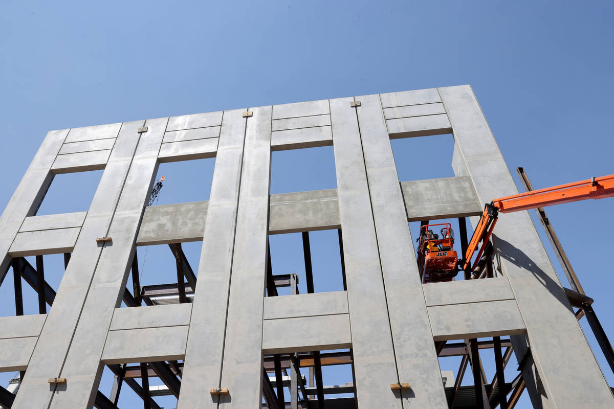 Construction continues Credit One Bank's corporate campus expansion project Wednesday, Aug. 5, ...