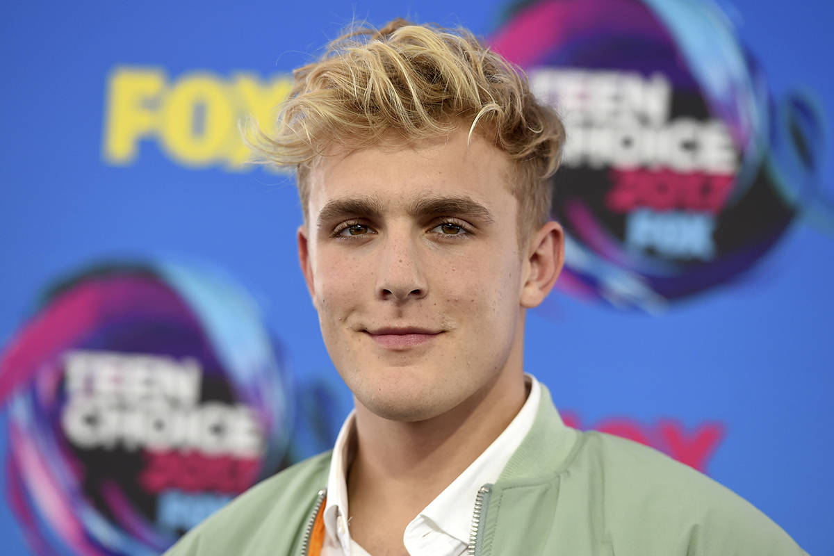 Internet personality Jake Paul arrives at the Teen Choice Awards in Los Angeles on Aug. 13, 201 ...
