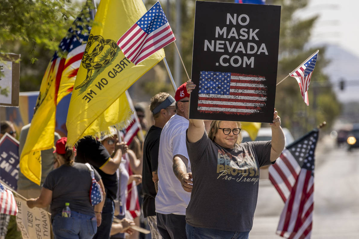 About 200 activists protest against mask mandate in Las Vegas Local