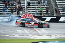 Austin Dillon heads to Victory Lane after winning a NASCAR Cup Series auto race at Texas Motor ...