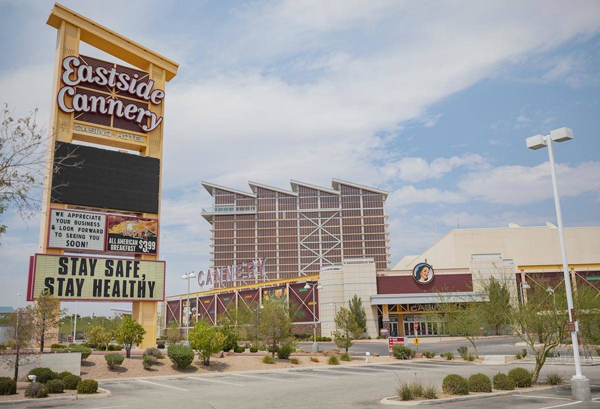 Eastside Cannery Casino-Hotel is seen temporarily closed in Las Vegas on Thursday, Aug. 13, 202 ...