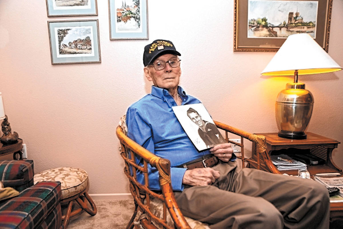 In this Dec. 3, 2015, file photo, Lenoard Nielsen, a Pearl Harbor survivor, poses for a portrai ...