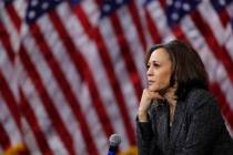 FILE - In this Oct. 2, 2019, file photo, then -Democratic presidential candidate Sen. Kamala Ha ...