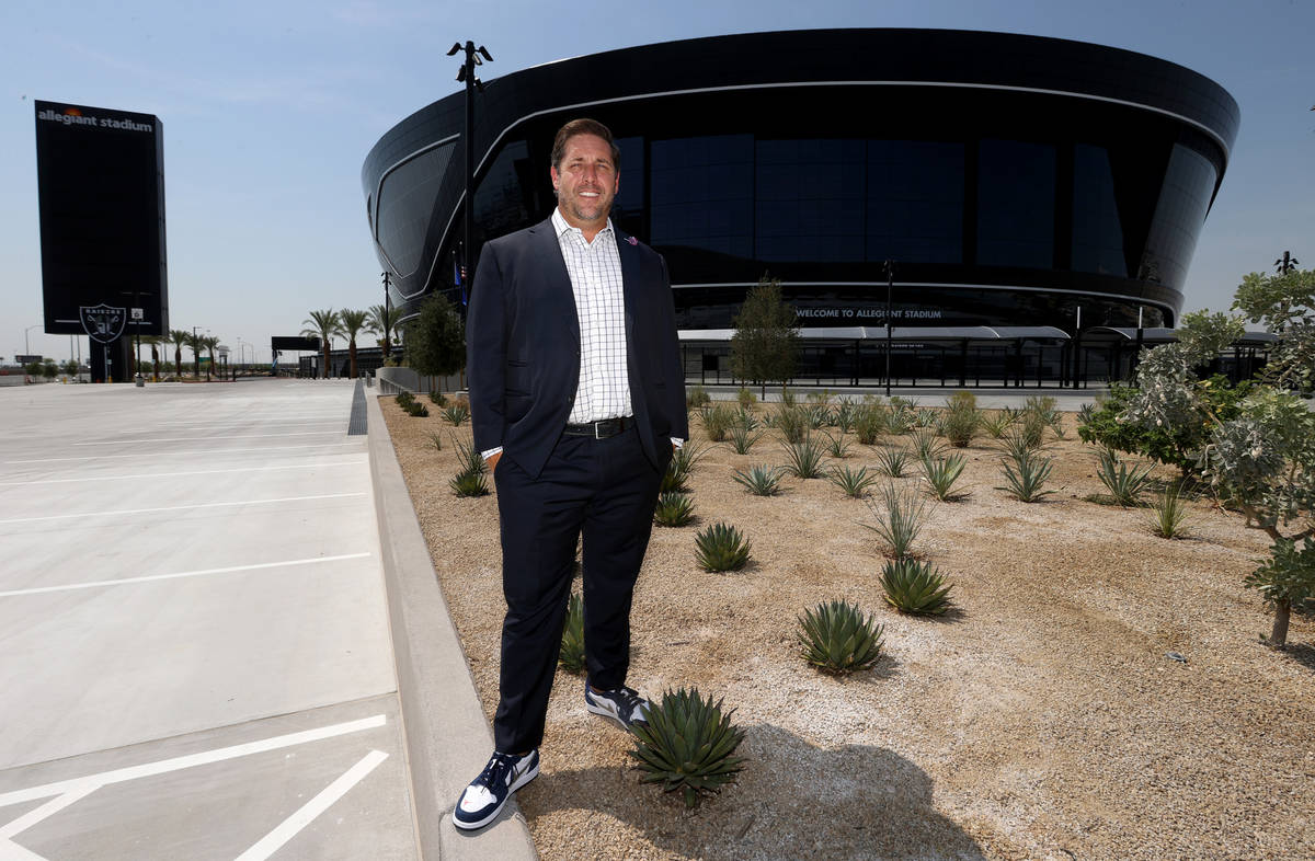 Las Vegas Bowl executive director John Saccenti at Allegiant Stadium in Las Vegas Tuesday, Aug. ...