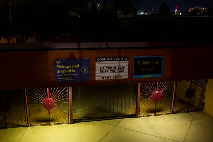 A quiet entrance gate at Cashman Field during the second half of a USL soccer game between the ...