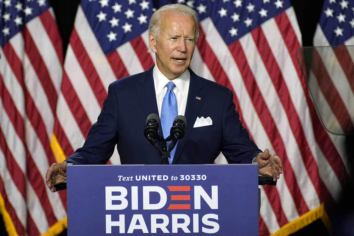 Democratic presidential candidate former Vice President Joe Biden speaks during a campaign even ...