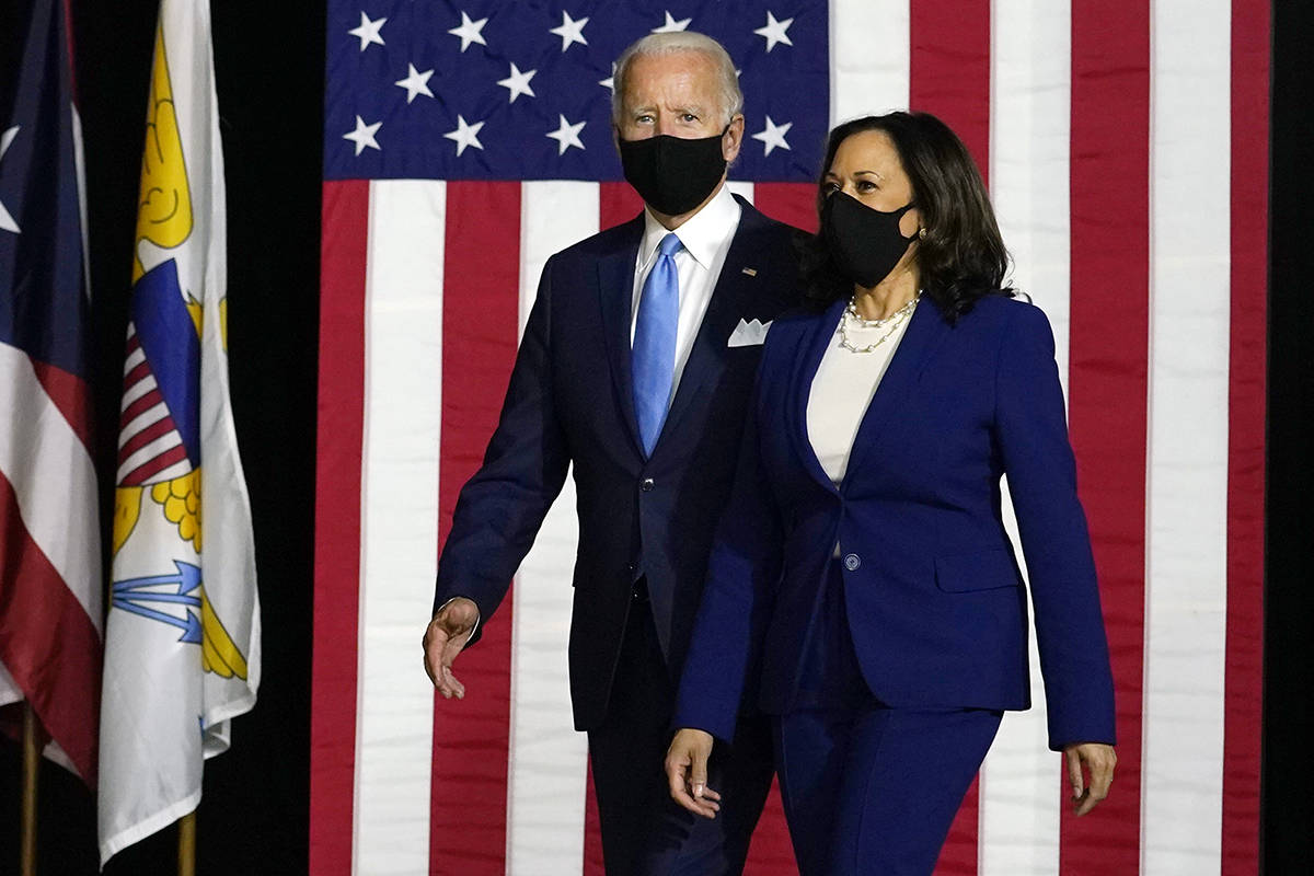 Democratic presidential candidate former Vice President Joe Biden and his running mate Sen. Kam ...
