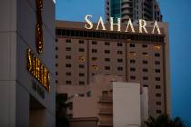 A view of the Sahara Las Vegas on Tuesday, July 21, 2020. (Chase Stevens/Las Vegas Review-Journ ...