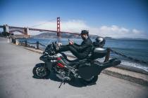 Las Vegas singer/songwriter Franky Perez is shown at the Golden Gate Bridge on his "Crossing th ...