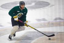 Golden Knights' Gage Quinney during training camp practice at the City National Arena in Las Ve ...