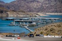 Callville Bay Marina at Lake Mead National Recreation Area on Wednesday, July 29, 2020. (Chase ...