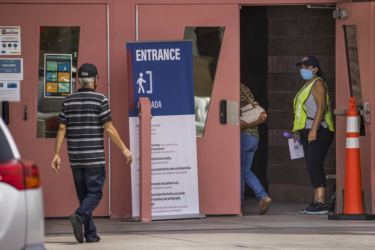 Another tester arrives during a popup COVID19 testing site now