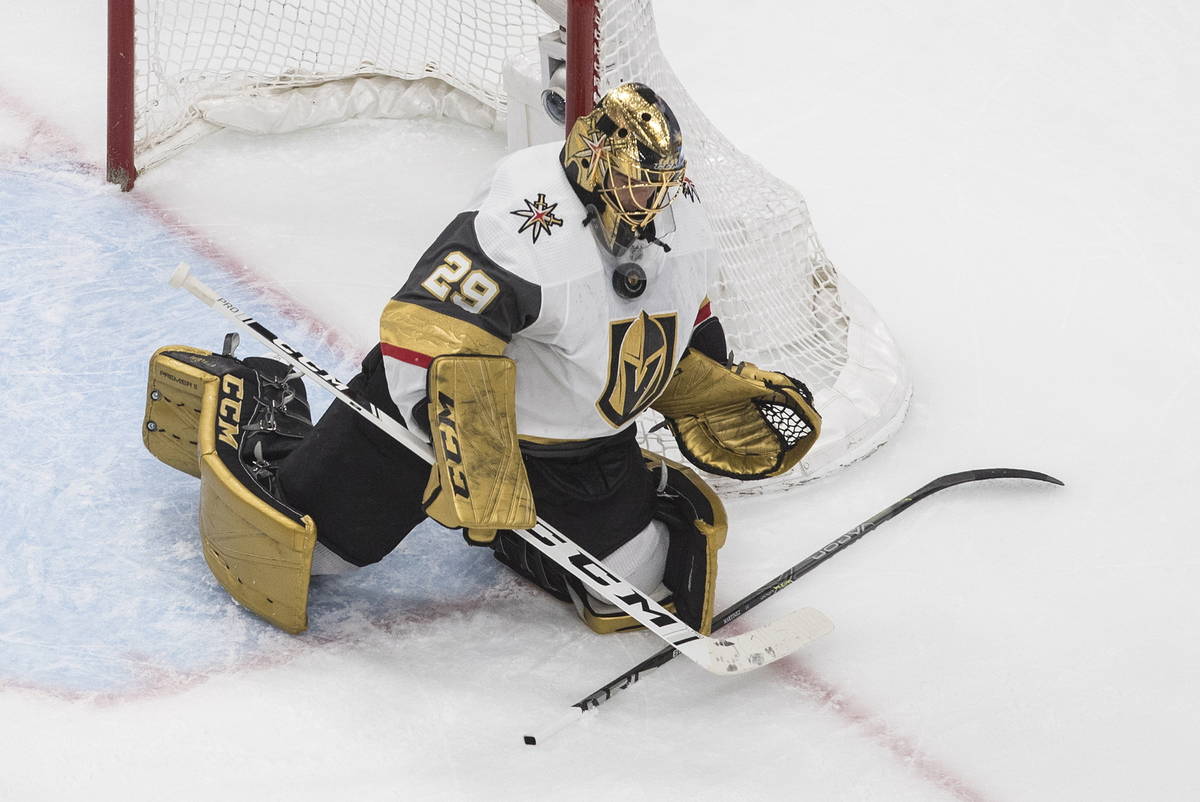 Marc-Andre Fleury turns back clock with new solid gold pads - The Athletic