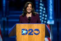 Democratic vice presidential candidate Sen. Kamala Harris, D-Calif. (AP Photo/Carolyn Kaster)