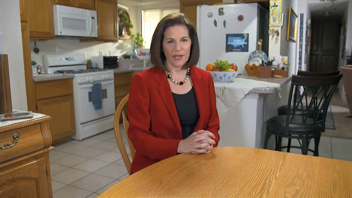 In this image from video, Sen. Catherine Cortez Masto, D-Nev., speaks during the first night of ...