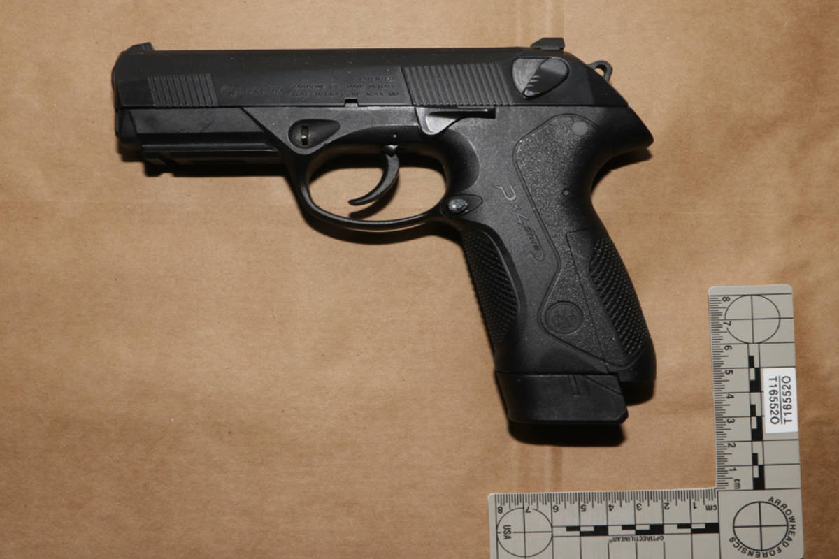 Handgun in possession of Jeffrey Hubbard. (Las Vegas Metropolitan Police Depatment)