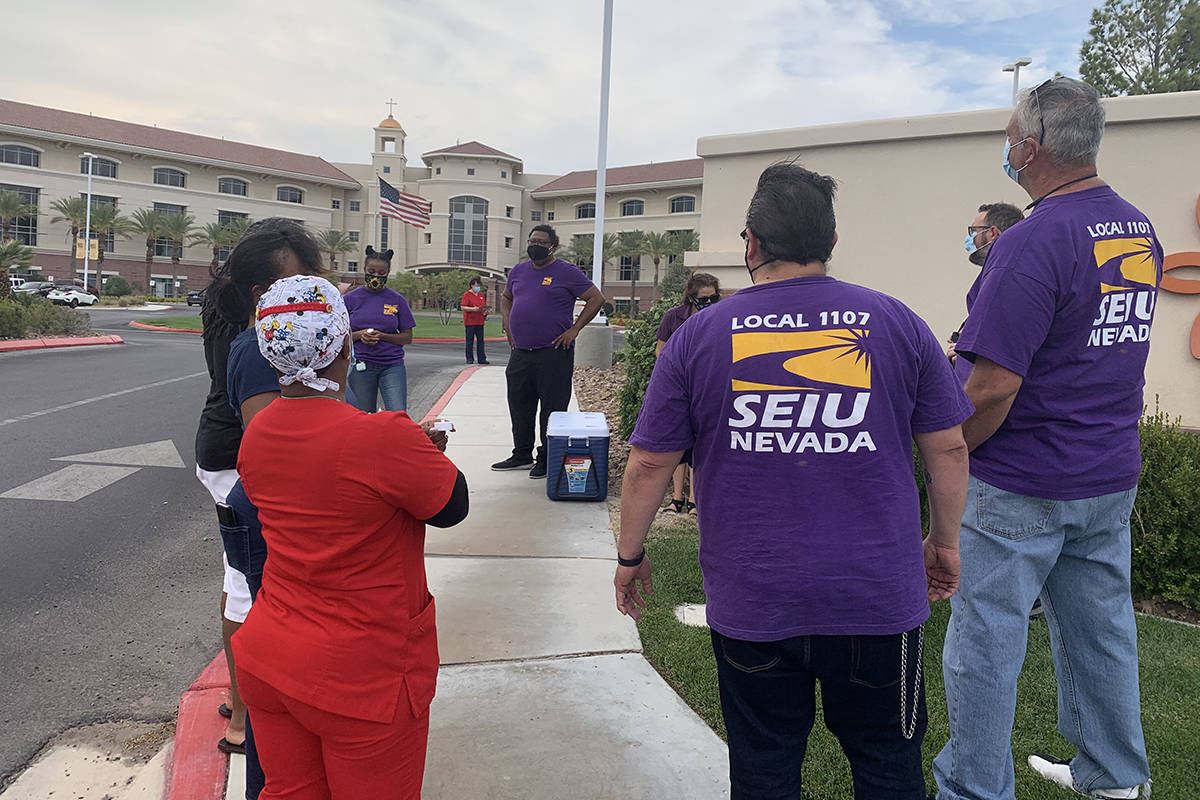 A remembrance for Yulanda Hodge, 48, a steward and diet clerk for Dignity Health and a member o ...