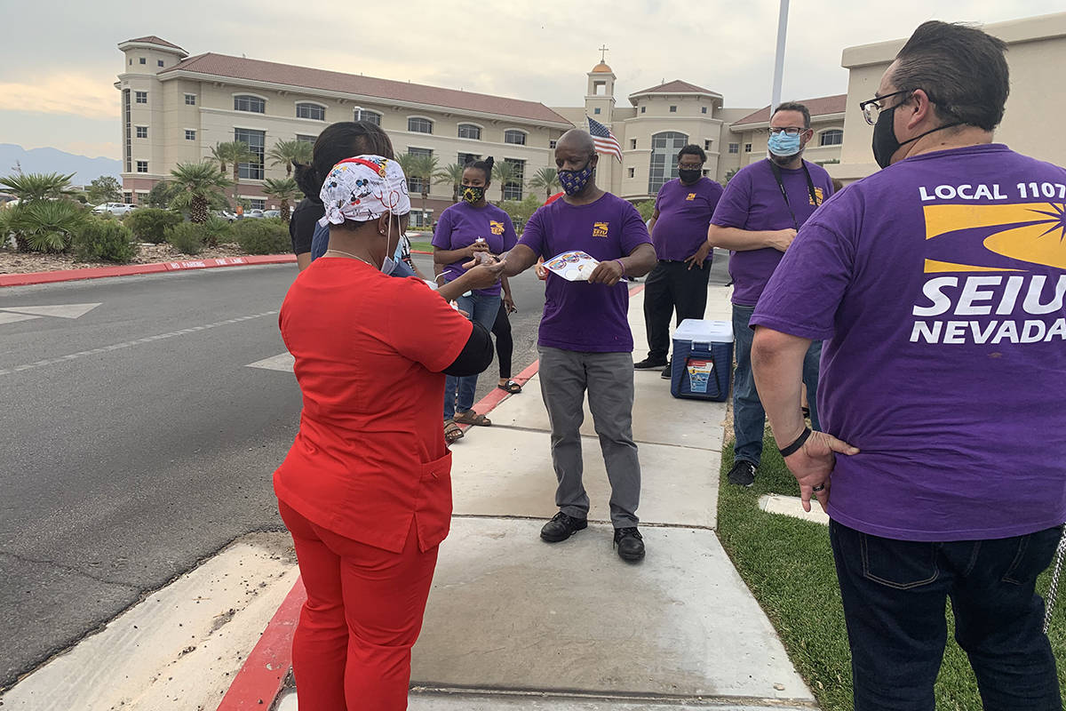 A remembrance for Yulanda Hodge, 48, a steward and diet clerk for Dignity Health and a member o ...