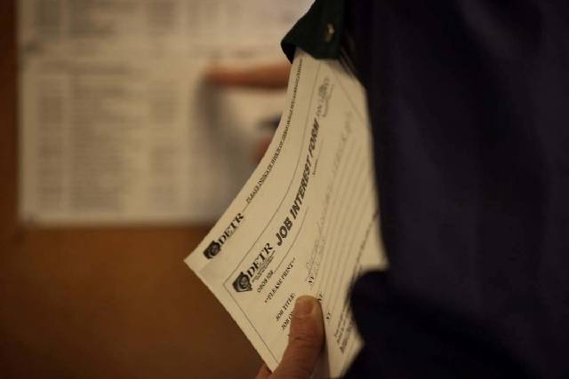 Nevada's jobless rate was 14 percent in July, down from 15.2 percent in June. (Las Vegas Revie ...