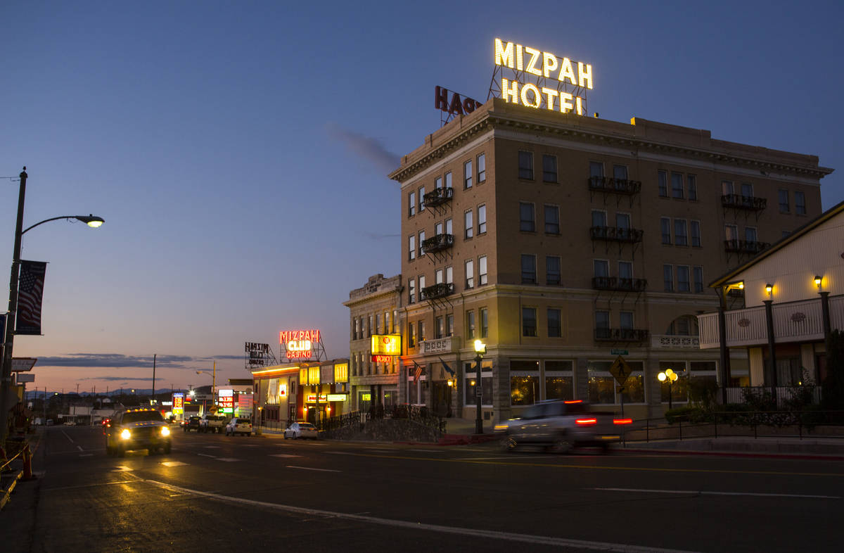 The Mizpah Hotel is seen in Tonopah in October 2018. (Chase Stevens Las Vegas Review-Journal @c ...