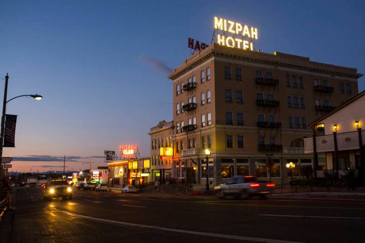 The Mizpah Hotel is seen in Tonopah in October 2018. (Chase Stevens Las Vegas Review-Journal @c ...