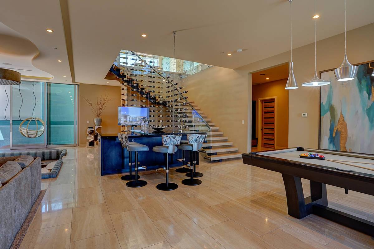 The game room. (Sun West Custom Homes)