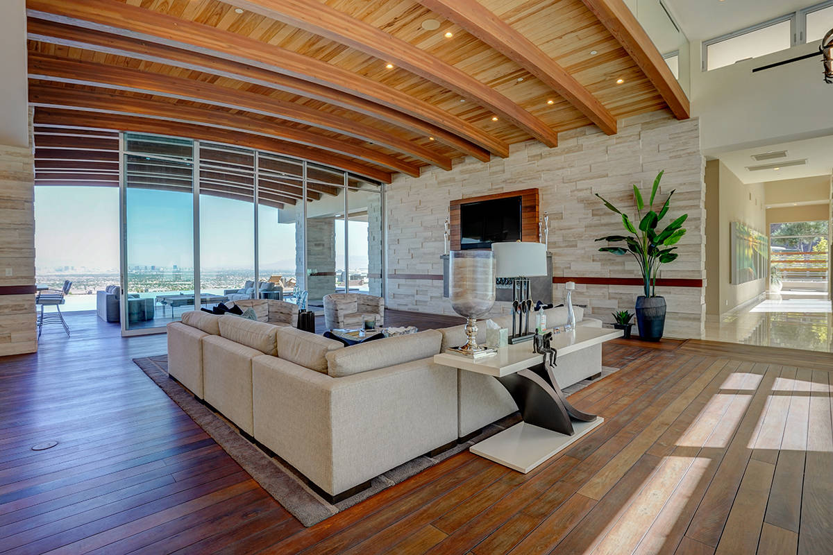 The award-winning two-story Henderson home built by Sun West Custom Homes is known as Waters Ed ...