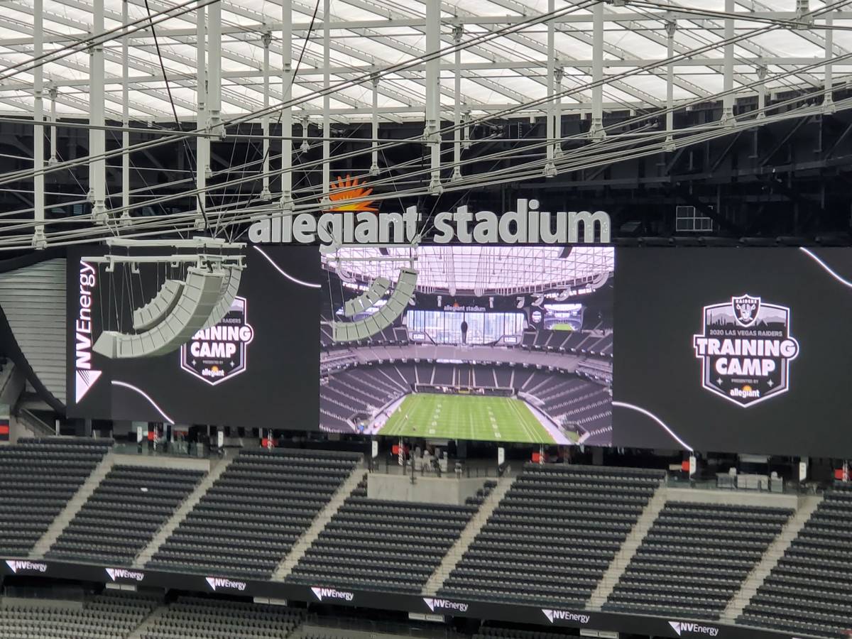 A look inside Allegiant Stadium, the new home of the Las Vegas Raiders on Friday, August 22, 20 ...