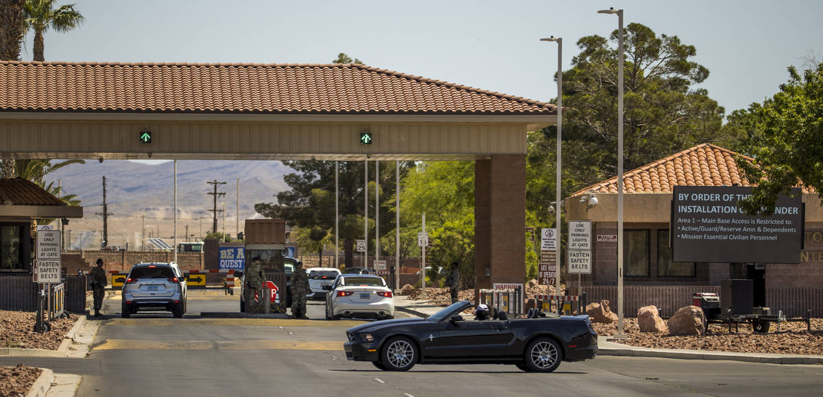 Nellis Air Force Base, seen in May 2020 in Las Vegas. (L.E. Baskow/Las Vegas Review-Journal) @L ...