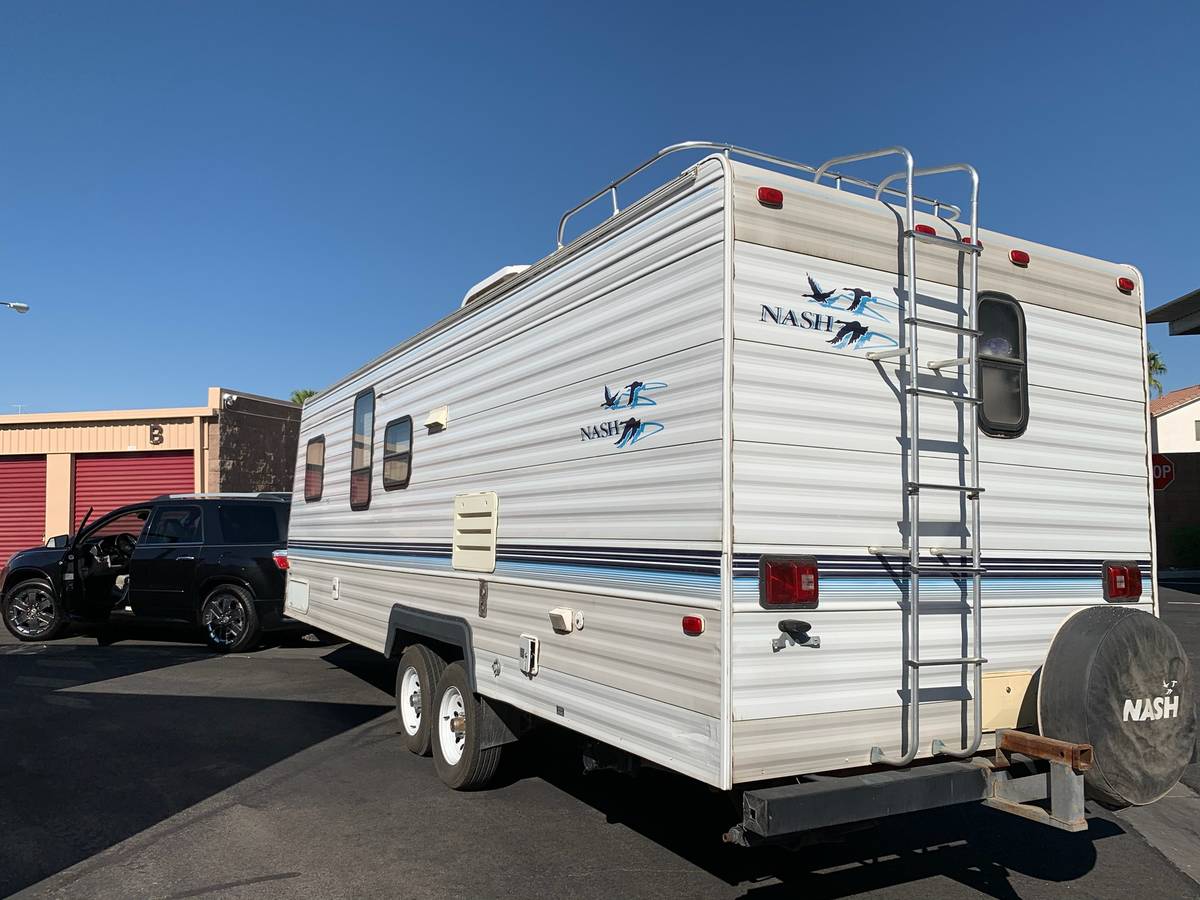 The 1999 Nash 27-foot travel trailer, which went missing from the home of Joe and Jessica Tramm ...