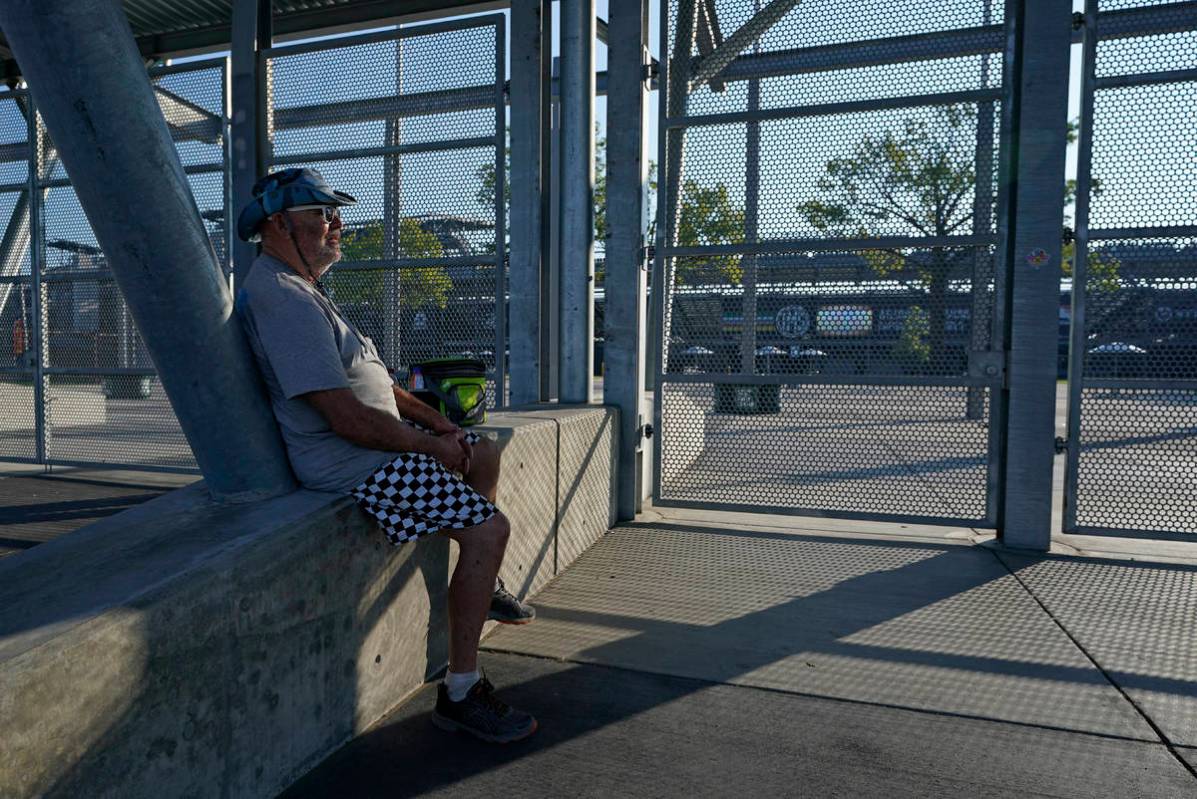 Barney Colborn sits outside of the main gate before the Indianapolis 500 auto race at Indianapo ...