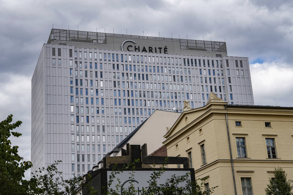 Exterior view of the Charite hospital in Berlin, Germany, Sunday, Aug. 23, 2020. Alexi Navalny& ...