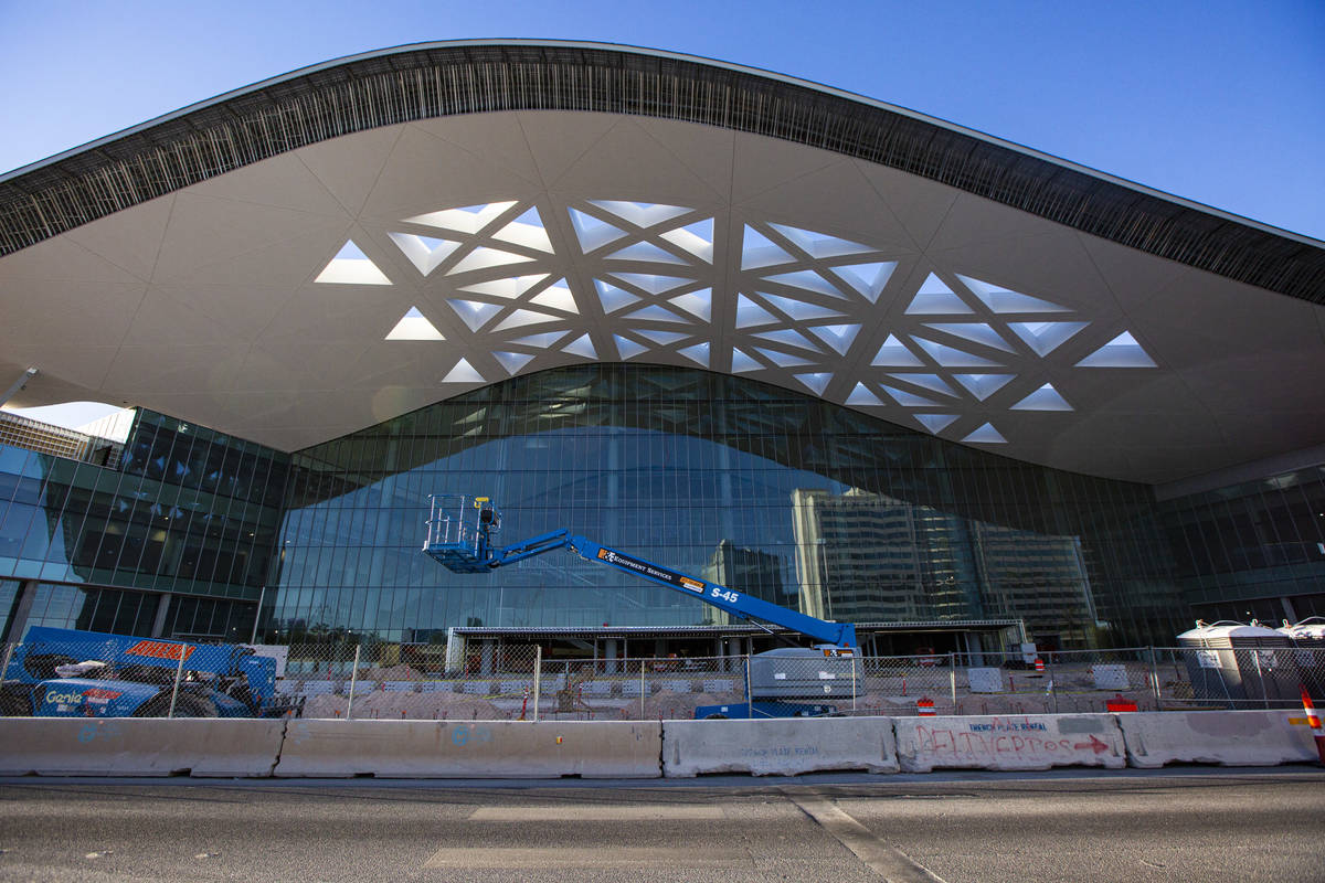 An exterior view of the Las Vegas Convention Center expansion in Las Vegas on Friday, July 31, ...