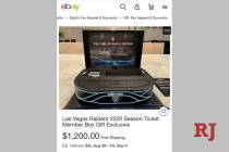 Raiders season ticket holders listing 2020 season ticket boxes on eBay. (eBay)