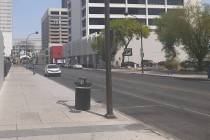 Looking north on South Third Street on Thursday, Aug. 20, 2020, in Las Vegas. (Tony Garcia/Las ...