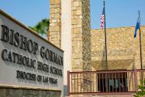 Bishop Gorman Catholic High School photographed on Friday, Aug. 21, 2020, in Las Vegas. Bishop ...
