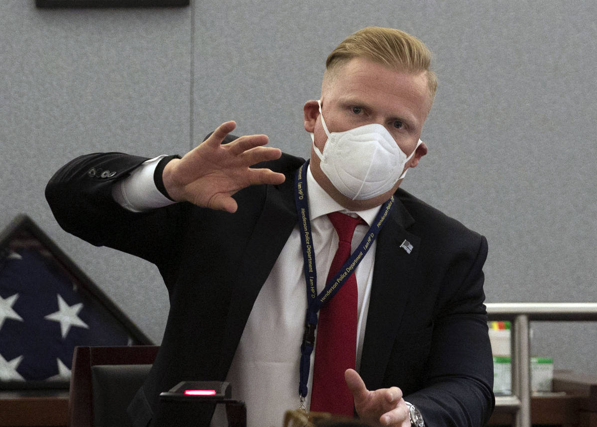 Eric Nielsen, a SWAT officer at the Henderson Police Department, takes