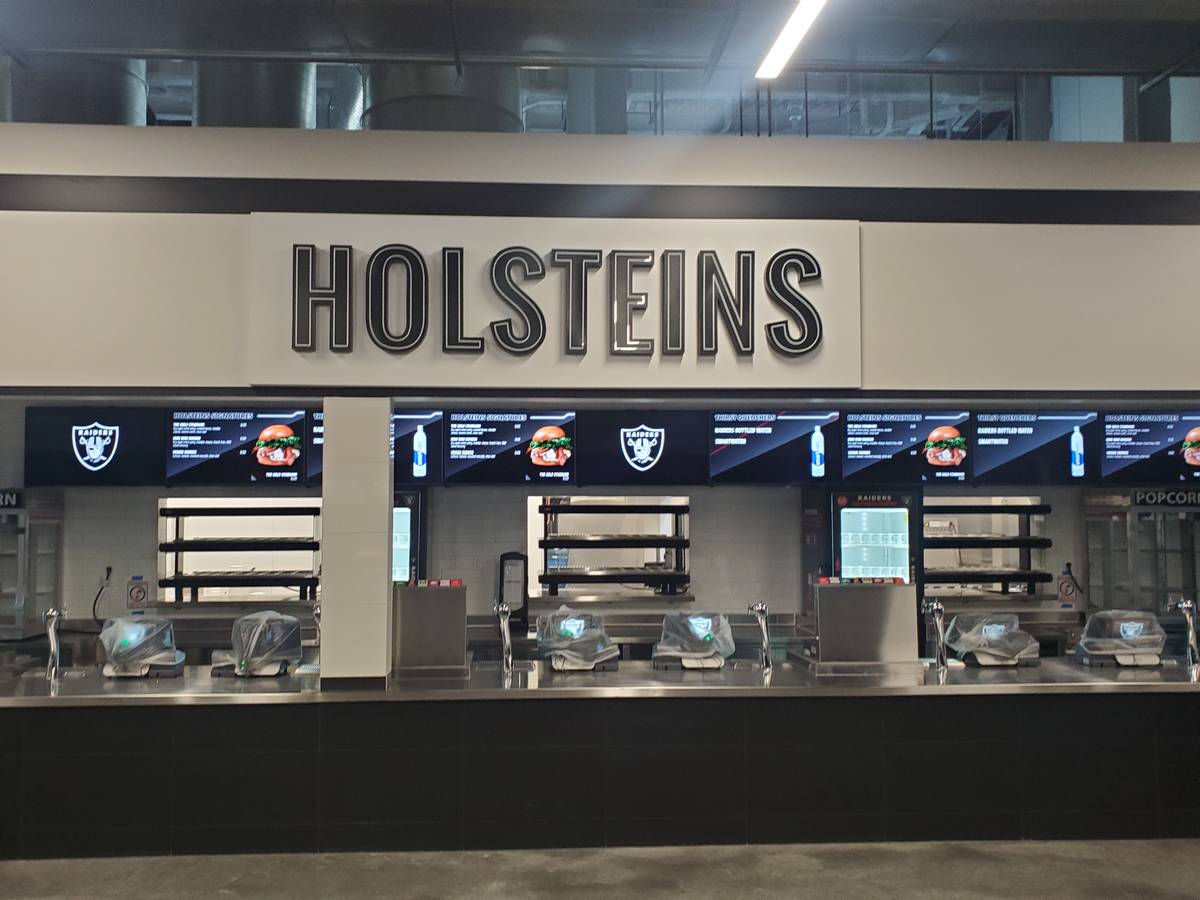 Holsteins inside Allegiant Stadium. (Las Vegas Review-Journal)