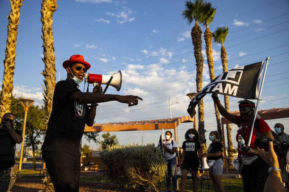 Minister Vance ғtretchӠSanders speaks during a rally against police brutality by th ...