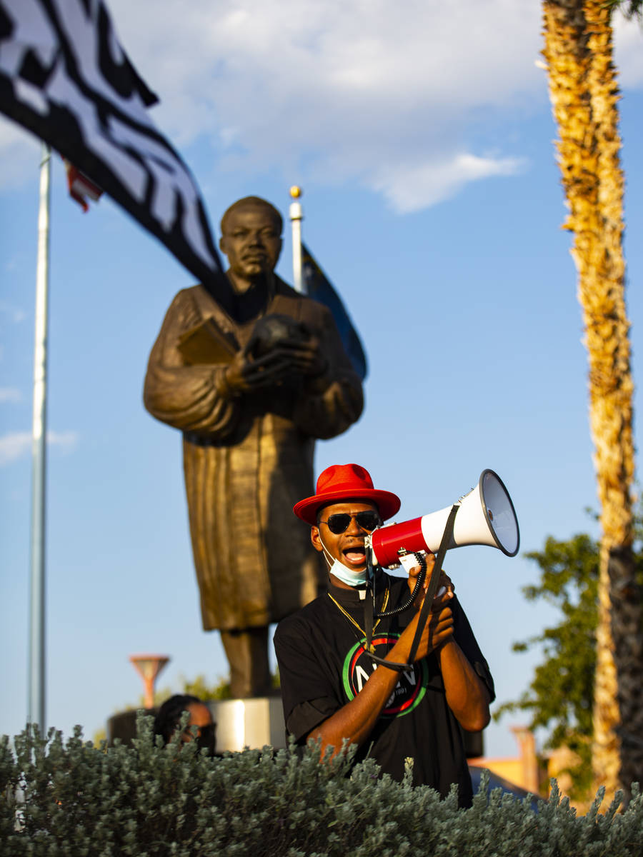 Minister Vance ғtretchӠSanders speaks during a rally against police brutality by th ...