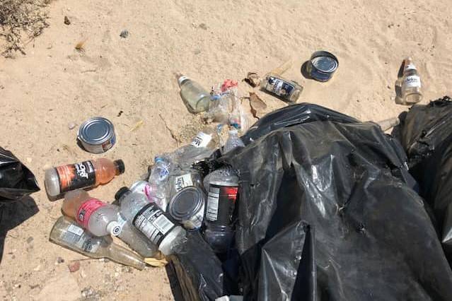 Trash is seen at Lake Mead National Recreation Area (NPS/Dolly Sanchez via Facebook)