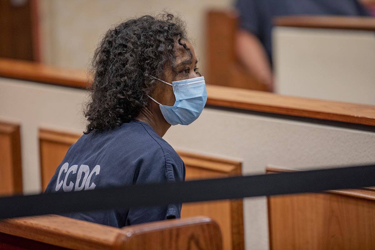 7-Eleven security officer, Kegia Mitchell, 36, is seen in court for her initial appearance on a ...