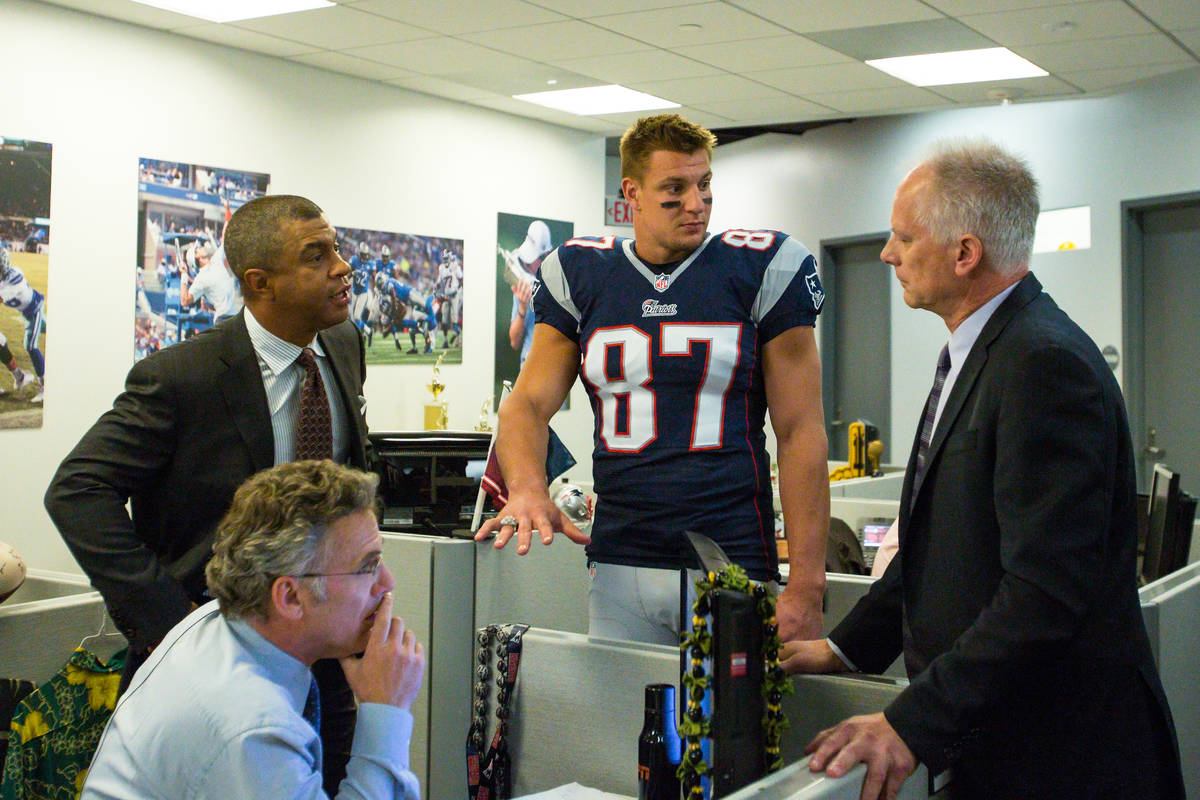 Rob Gronkowski, Neil Everett, Stan Verrett and Kenny Mayne during a This is SportsCenter Campai ...