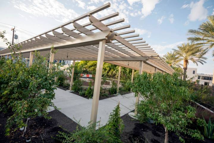 The North Healing Garden is seen next to the Las Vegas Healing Garden, in Las Vegas on Saturday ...