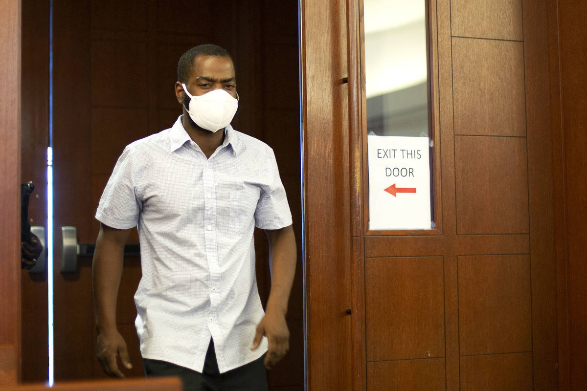 Corey Evans, a former resident of the Alpine Motel Apartments, returns to the courtroom after s ...