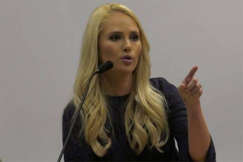 UNLV alumna Tomi Lahren returned to campus Wednesday, Oct. 9, 2019, for a speech, titled “Sta ...
