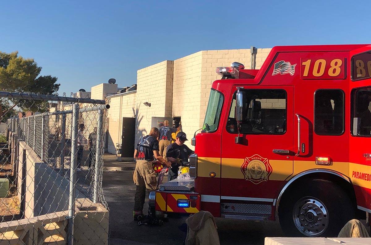 Nobody was injured in a strip mall fire at 821 N. Lamb Blvd. in Las Vegas on Friday, Sept. 4, 2 ...