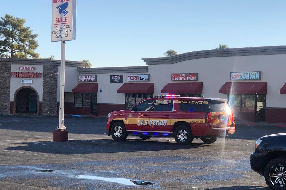 A strip mall fire was reported at 821 N. Lamb Blvd. in Las Vegas just before 6 a.m. Friday, Sep ...