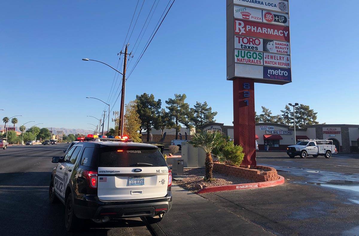 A strip mall fire was reported at 821 N. Lamb Blvd. in Las Vegas just before 6 a.m., Friday, Se ...